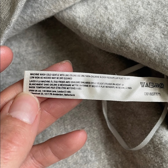 NWT Anthropologie Heather Gray Long Boat Neck Slouchy Sweater XL - Picture 6 of 10